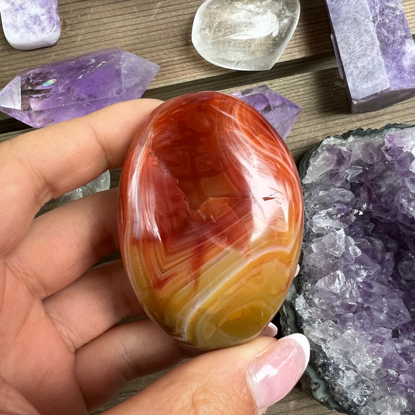 Carnelian Palm Stone (#12) - Simply Affinity