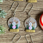 Snowmen Snow globes - Polymer Clay Earrings - Simply Affinity