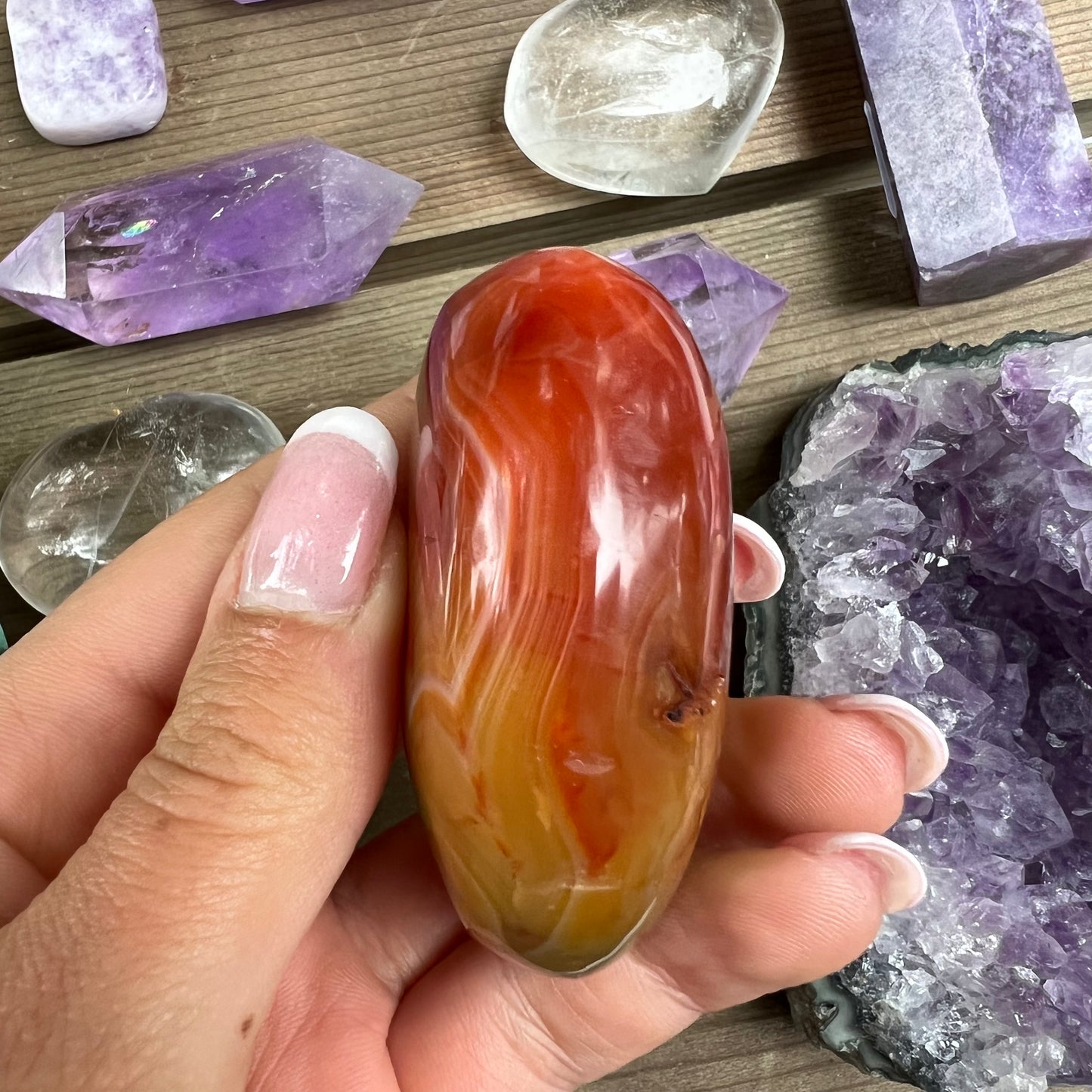 Carnelian Palm Stone (#12) - Simply Affinity