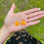 Daffodil Earrings on Gold Arches