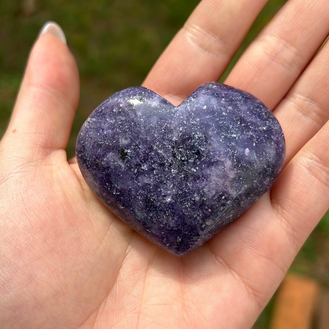 Lepidolite Heart (#3) - Simply Affinity