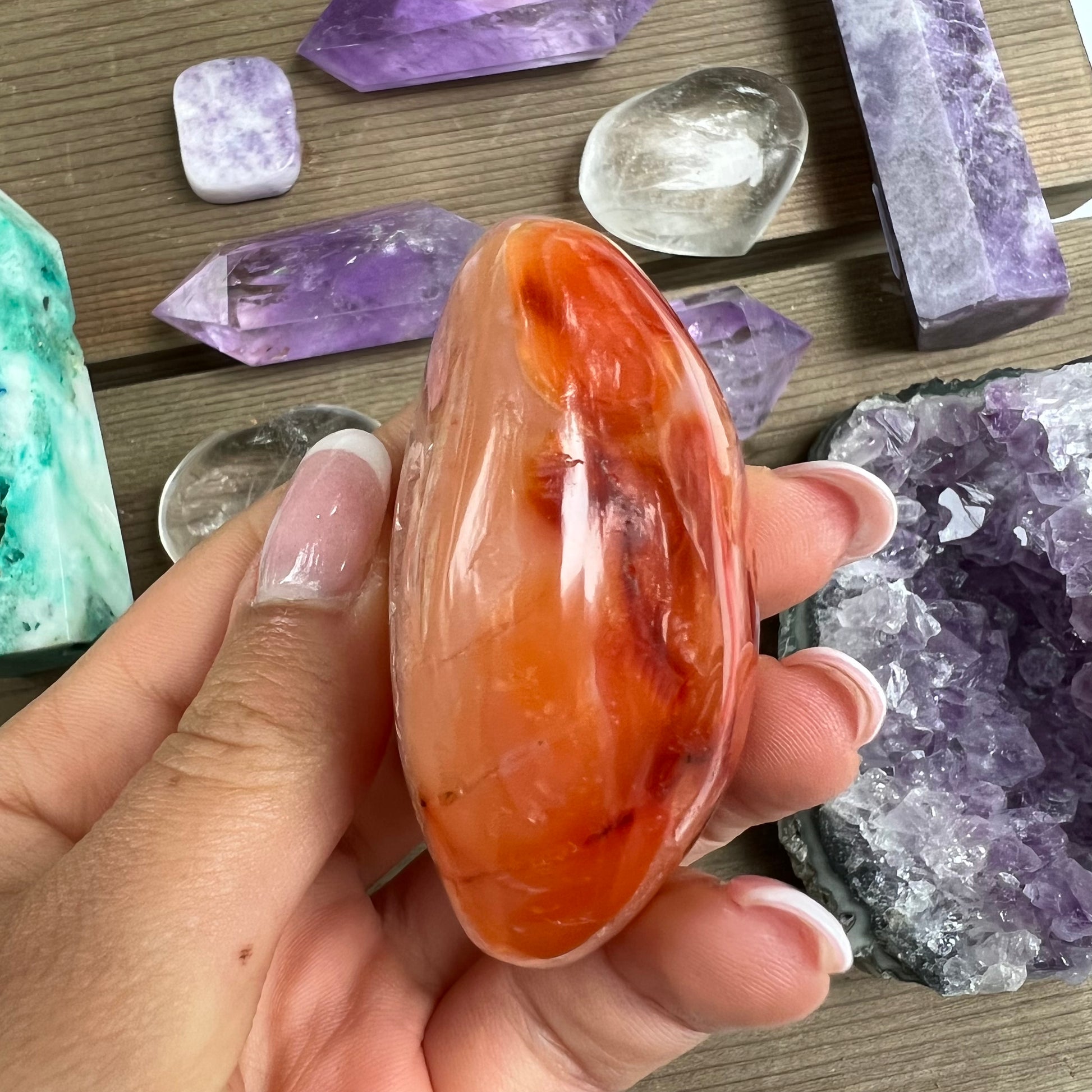 Carnelian Palm Stone (#11) - Simply Affinity