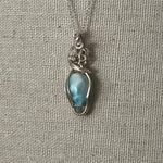 Larimar Pendant Wire-Wrapped in Sterling Silver - Simply Affinity