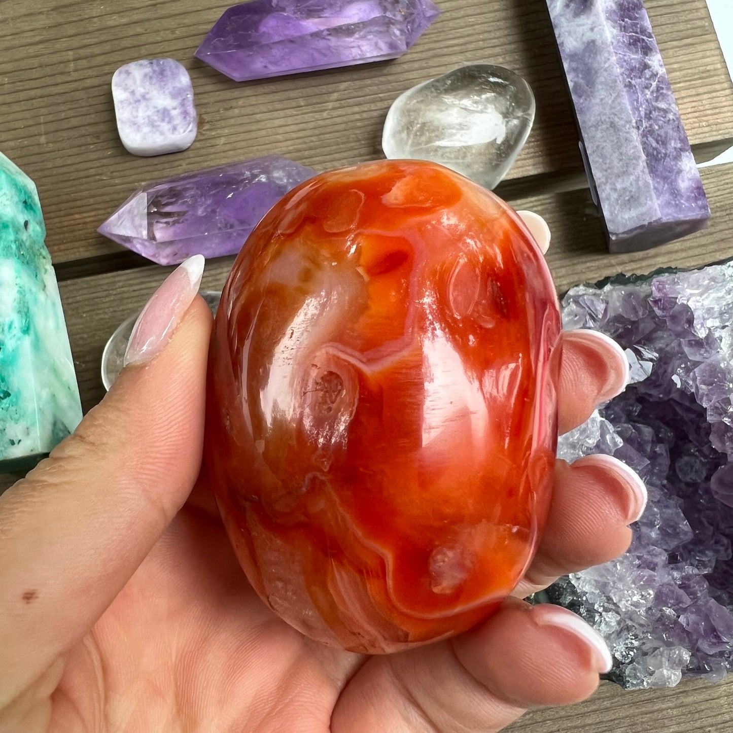 Carnelian Palm Stone (#11) - Simply Affinity