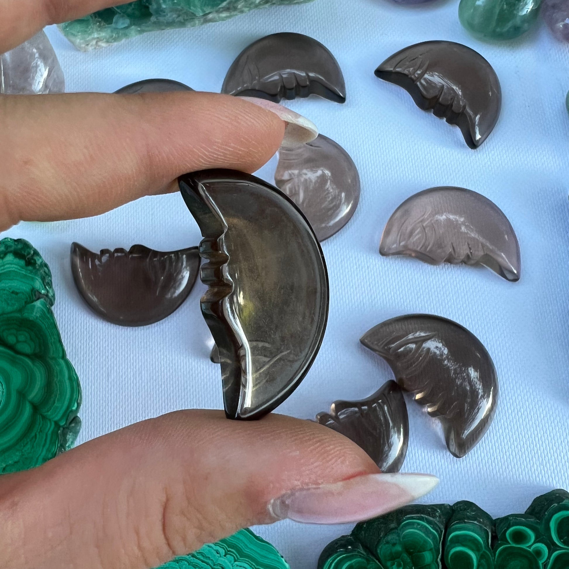 Smoky Quartz Moon (1 piece intuitively chosen) - Simply Affinity