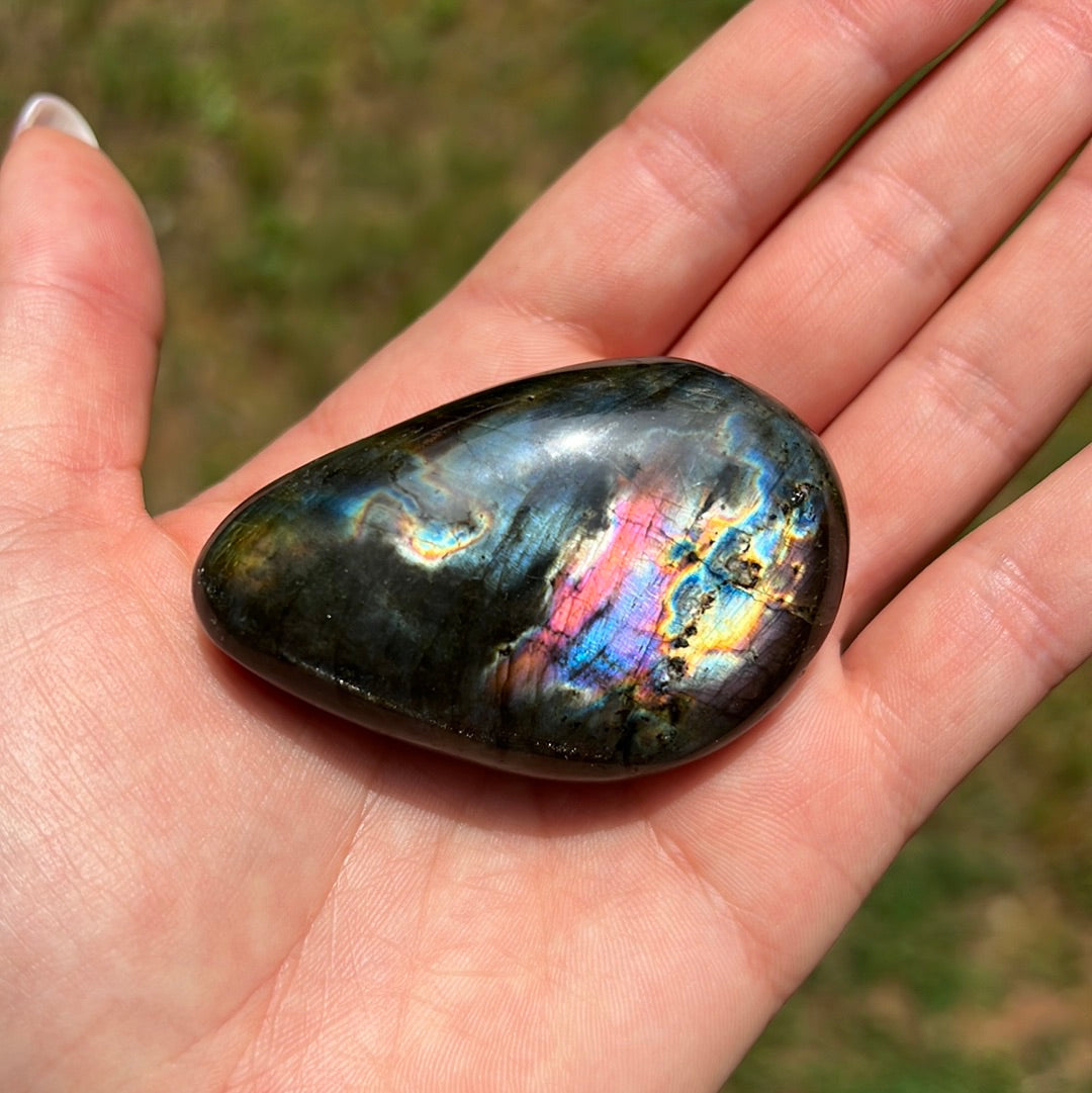 Labradorite Palm Stone (#130) - Simply Affinity