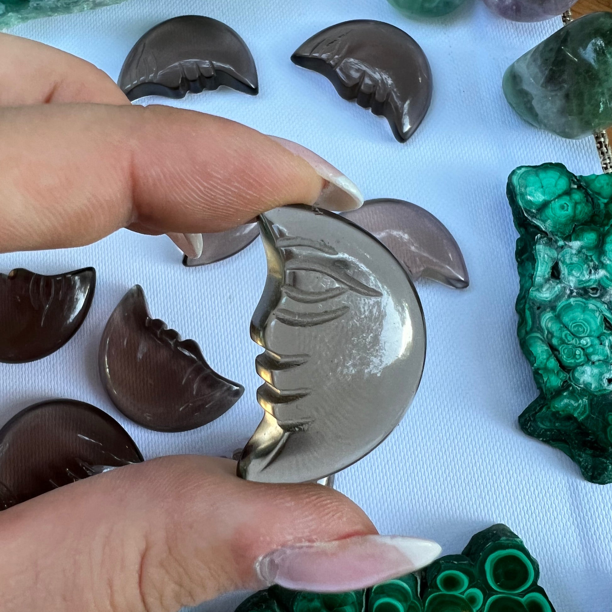 Smoky Quartz Moon (1 piece intuitively chosen) - Simply Affinity