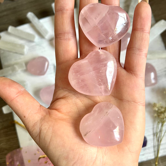 Small Rose Quartz Heart - (1 piece intuitively chosen) - Simply Affinity