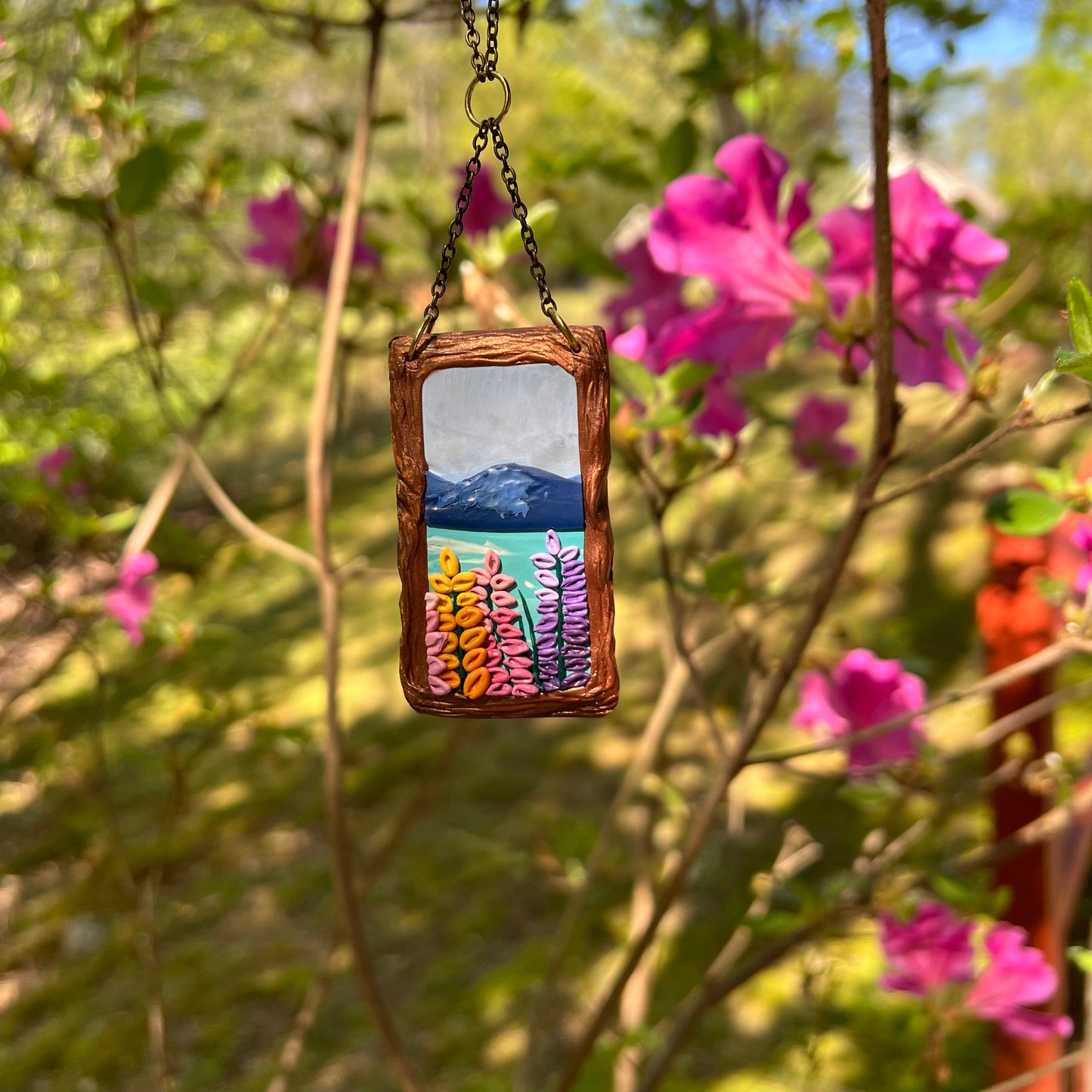 *NEW* Lakeside Floral Framed Necklace (OOAK)