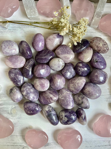 Lepidolite Tumble Stone (1 piece intuitively chosen) - Simply Affinity