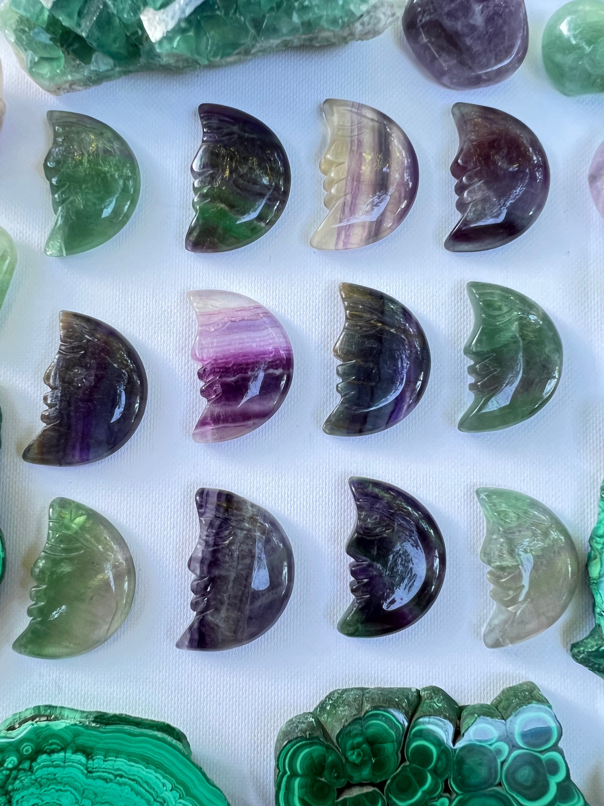 Rainbow Fluorite Moons (Choose your Favorites) - Simply Affinity