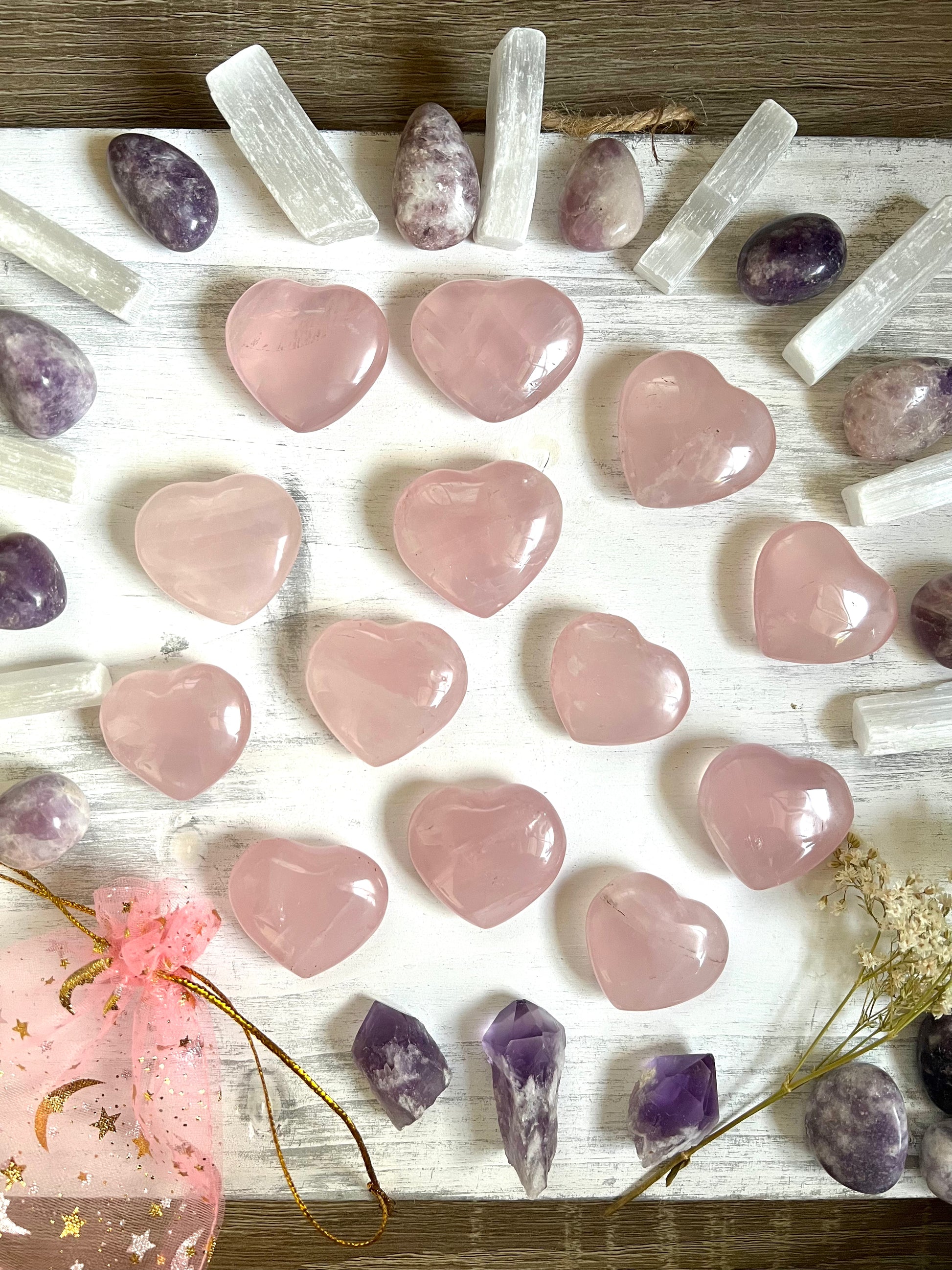 Small Rose Quartz Heart - (1 piece intuitively chosen) - Simply Affinity