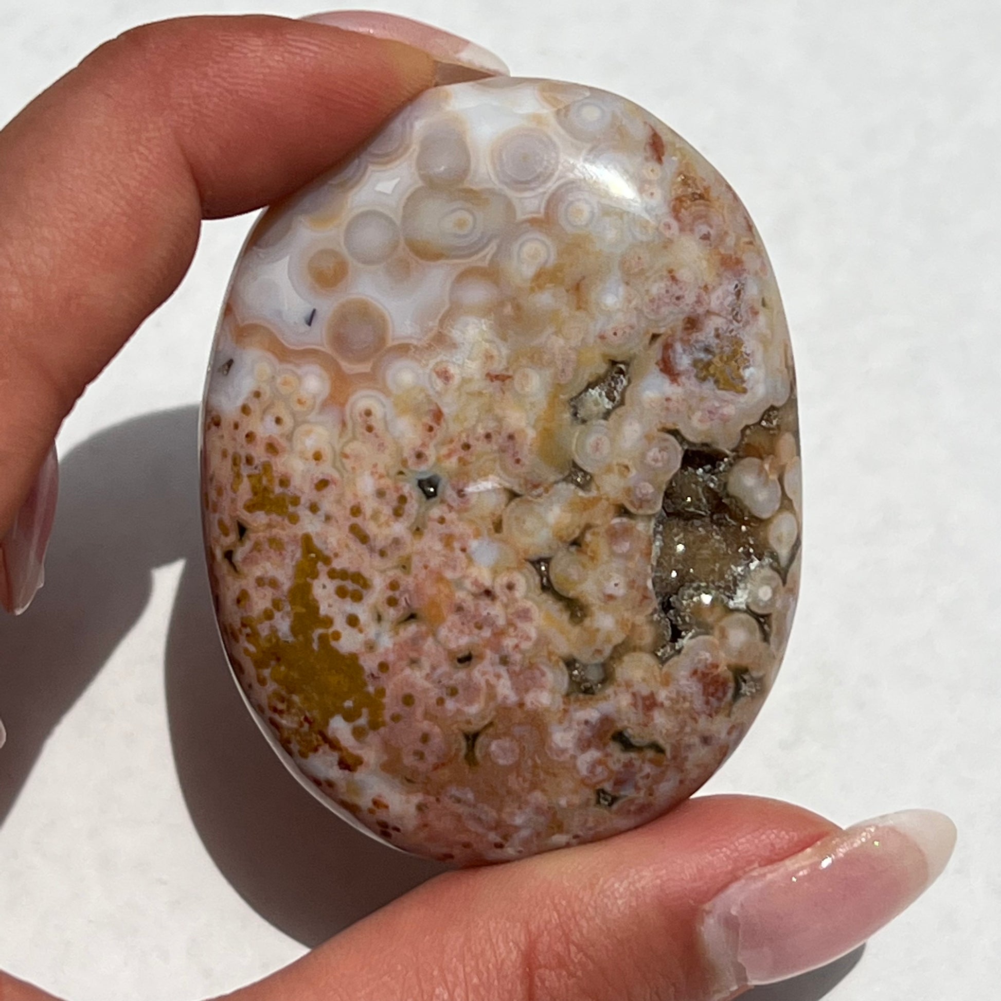 Ocean Jasper Palm Stone (#41e) - Simply Affinity