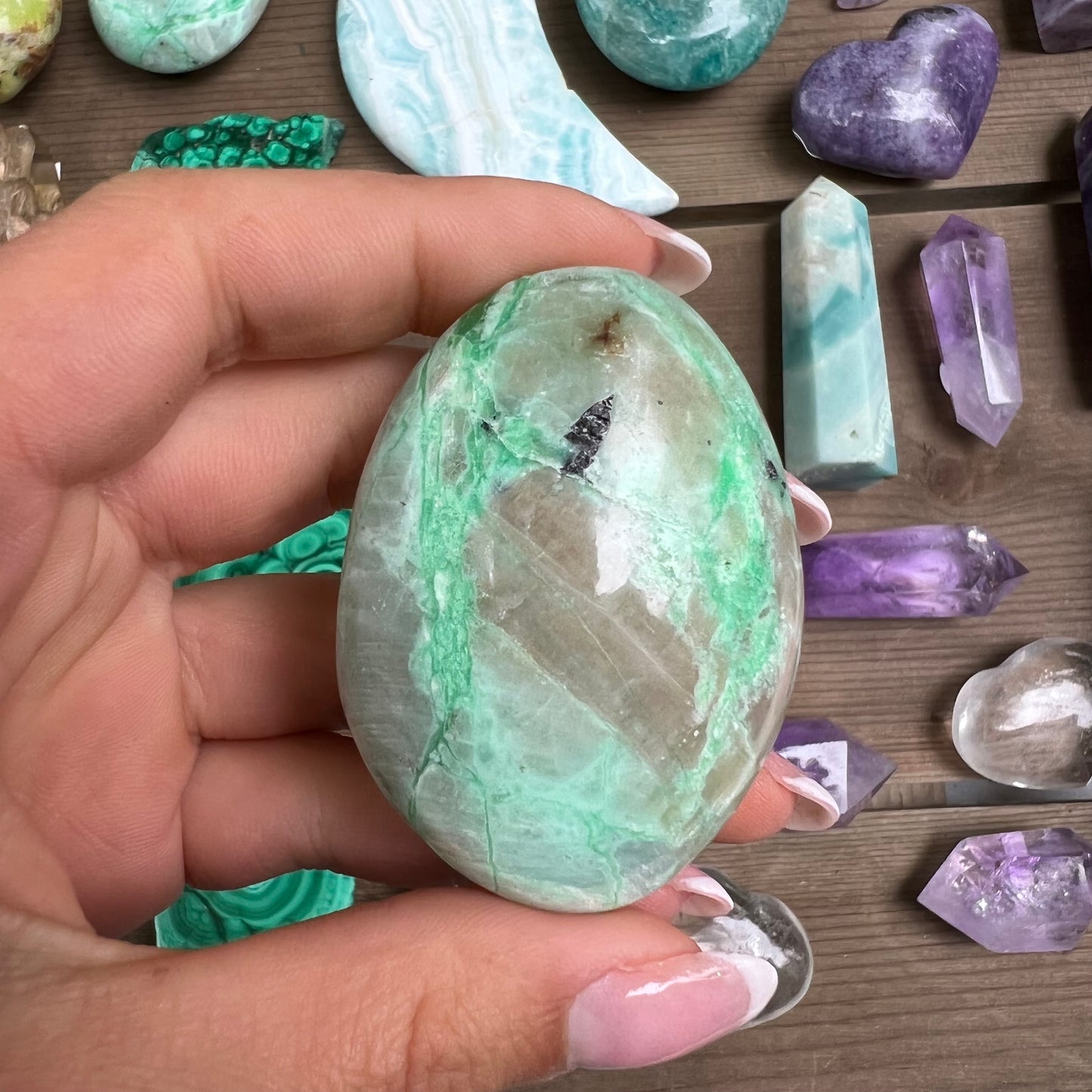 Garnierite Palm Stone (#8) - Simply Affinity