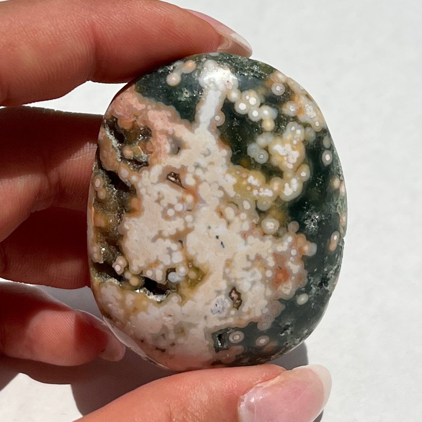 Ocean Jasper Palm Stone (#25e) - Simply Affinity