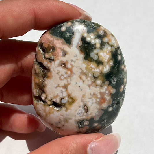 Ocean Jasper Palm Stone (#25e) - Simply Affinity
