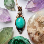 Amazonite & Herkimer Diamond Pendant with Black Spinel - Simply Affinity
