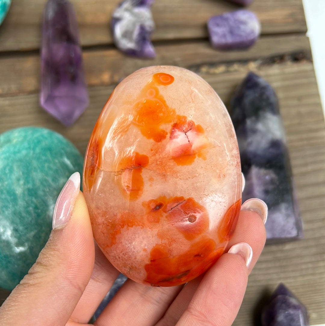 Carnelian Palm Stone (#9) - Simply Affinity