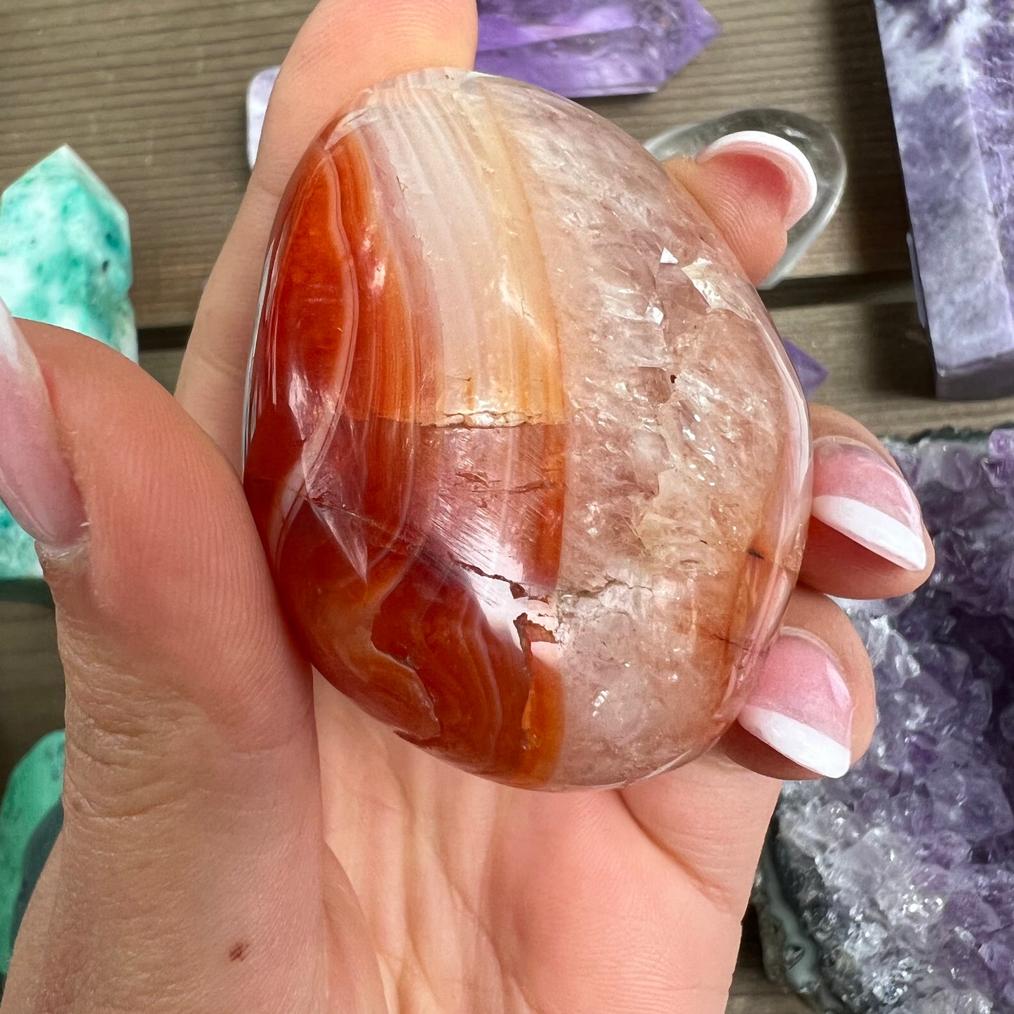 Carnelian Palm Stone (#11) - Simply Affinity