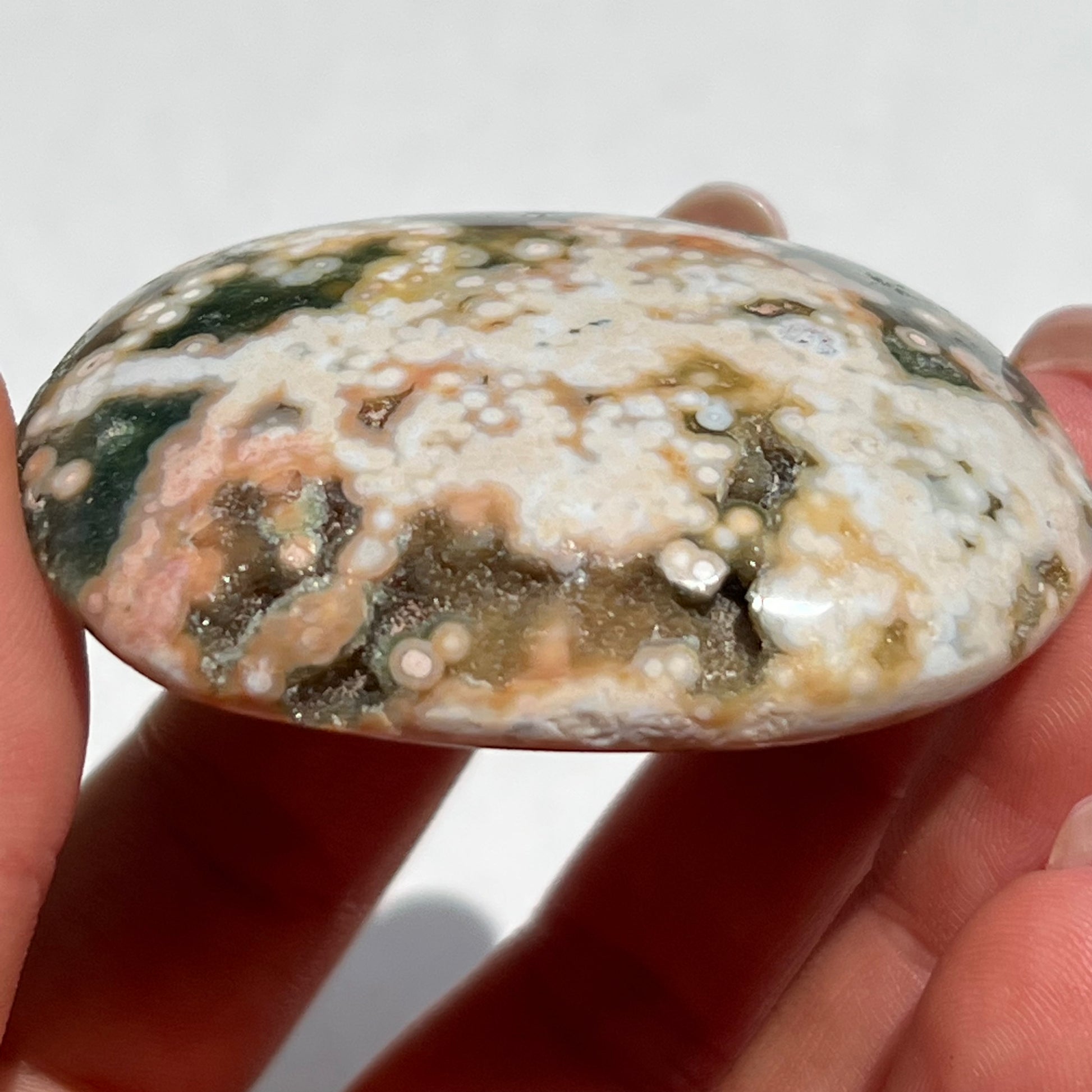 Ocean Jasper Palm Stone (#25e) - Simply Affinity