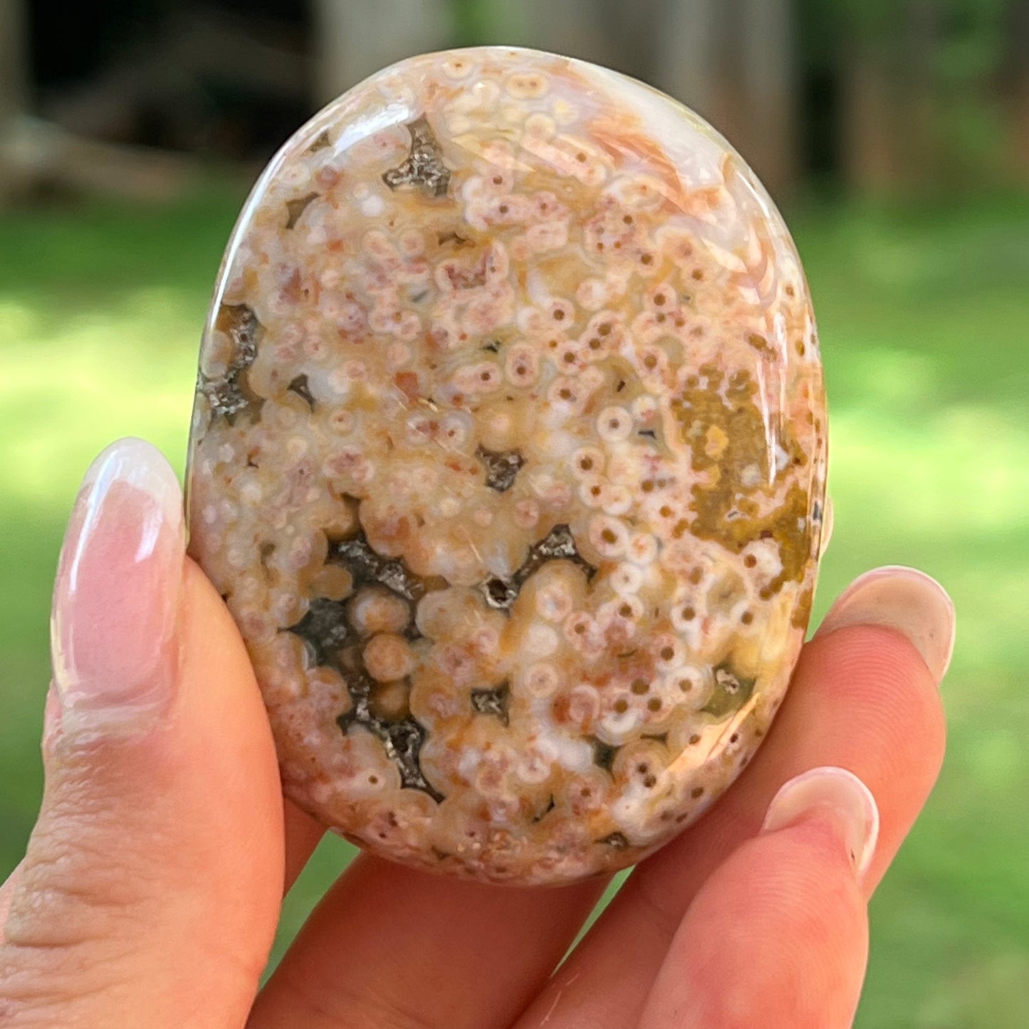Ocean Jasper Palm Stone (#41e) - Simply Affinity