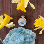 Mini Embroidered Daffodil Necklace - Simply Affinity