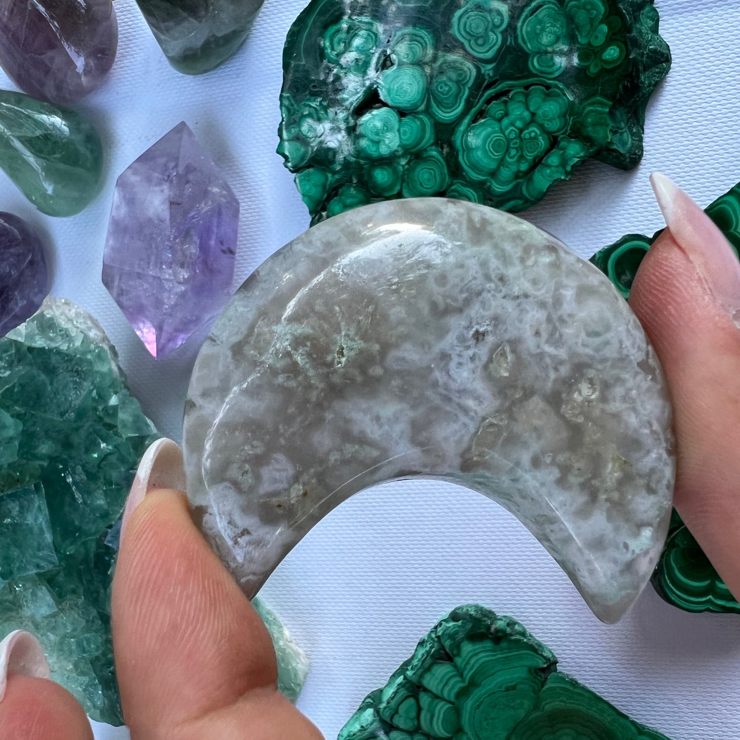 Flower Agate Moon (#9) - Simply Affinity