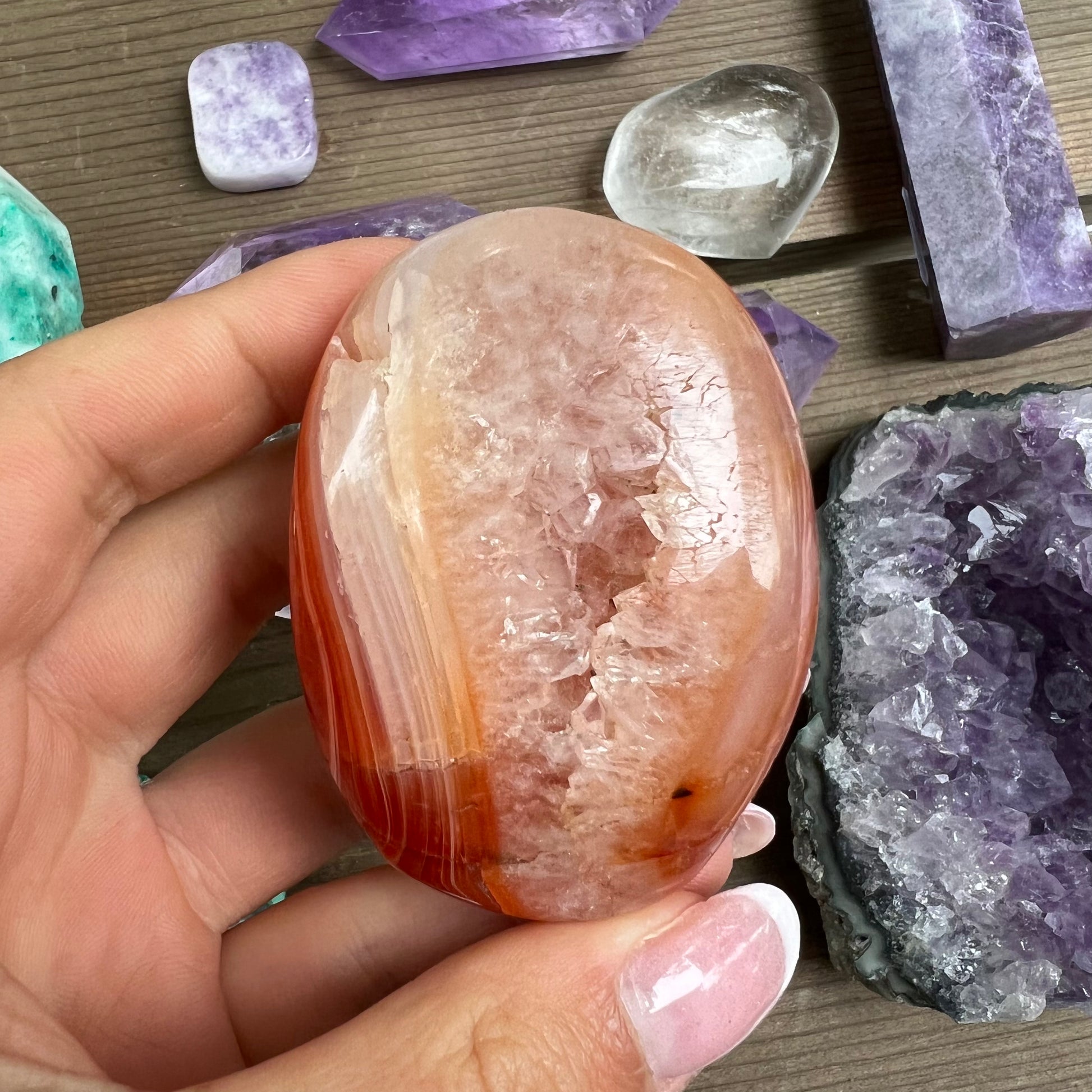 Carnelian Palm Stone (#11) - Simply Affinity