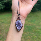Handmade Wire-Wrapped Amethyst Geode Pendant - Ready to Ship - Simply Affinity
