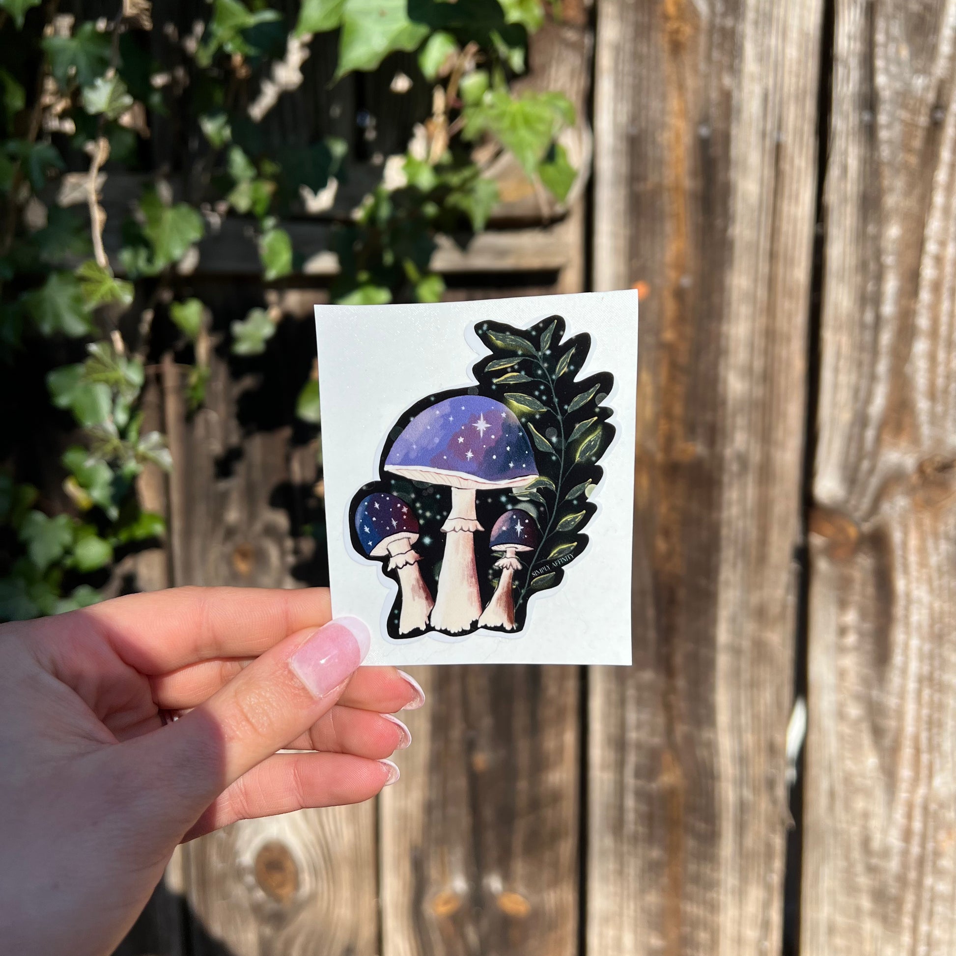 Cosmic Mushrooms Sticker - Simply Affinity