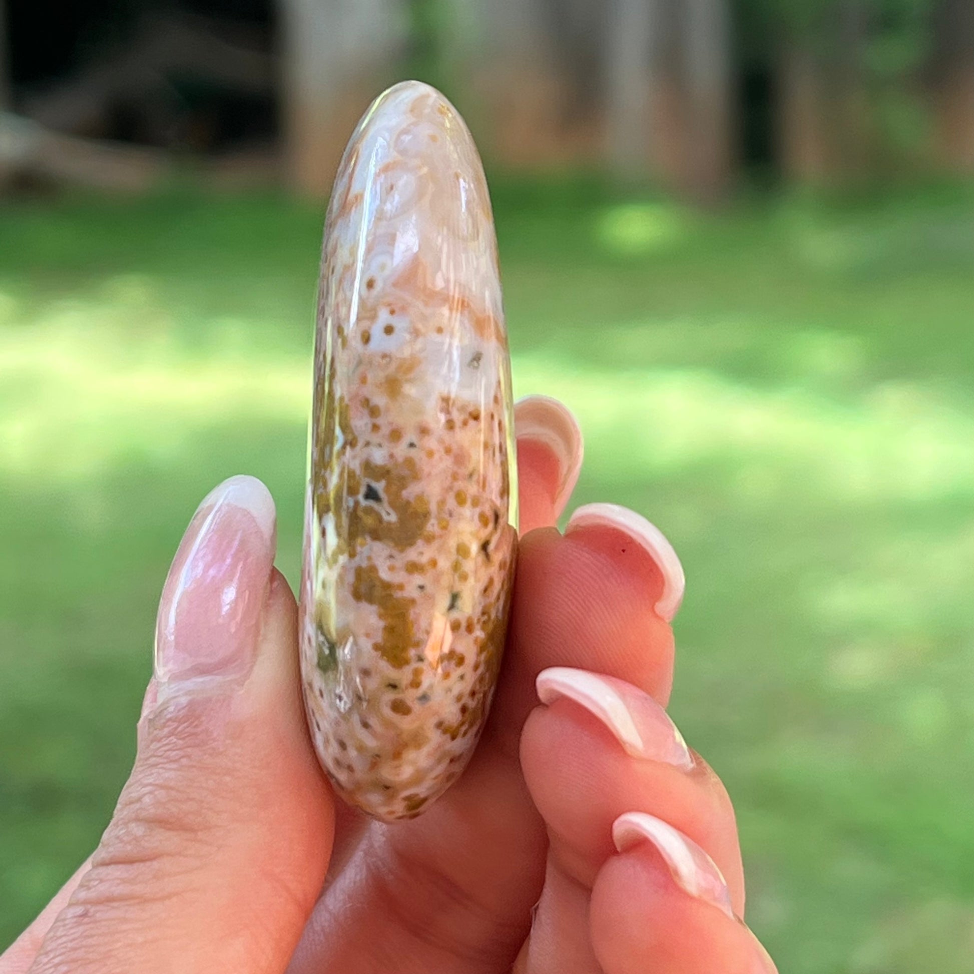 Ocean Jasper Palm Stone (#41e) - Simply Affinity