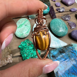Wire-Wrapped Tiger's Eye Pendant - Ready to Ship - Simply Affinity