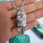 Celestial Marbled Quartz Point Necklace - Ready to Ship - Simply Affinity