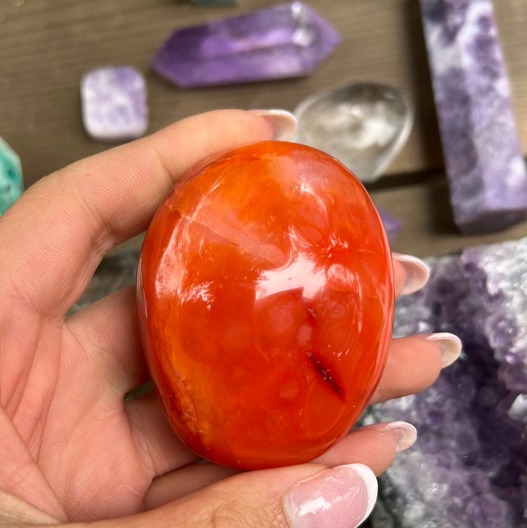 Carnelian Palm Stone (#10) - Simply Affinity