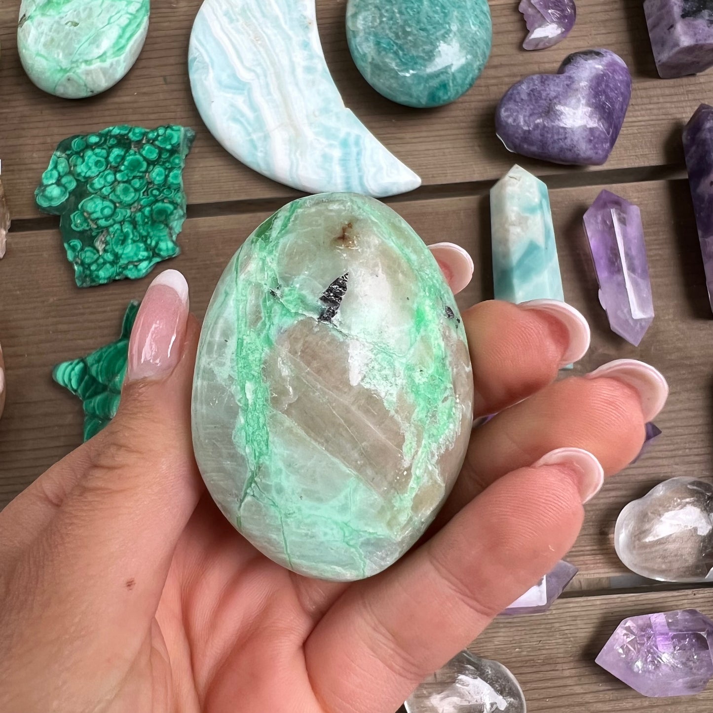 Garnierite Palm Stone (#8) - Simply Affinity