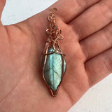 Handmade Wire-Wrapped Labradorite Pendant - Ready to Ship - Simply Affinity