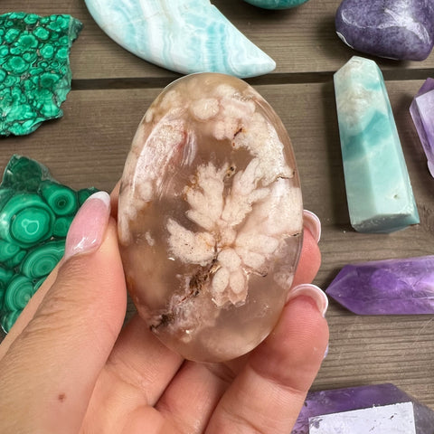 Flower Agate Palm Stone (#21) - Simply Affinity