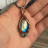 Labradorite Pendant with Turquoise Accent Beads - Simply Affinity