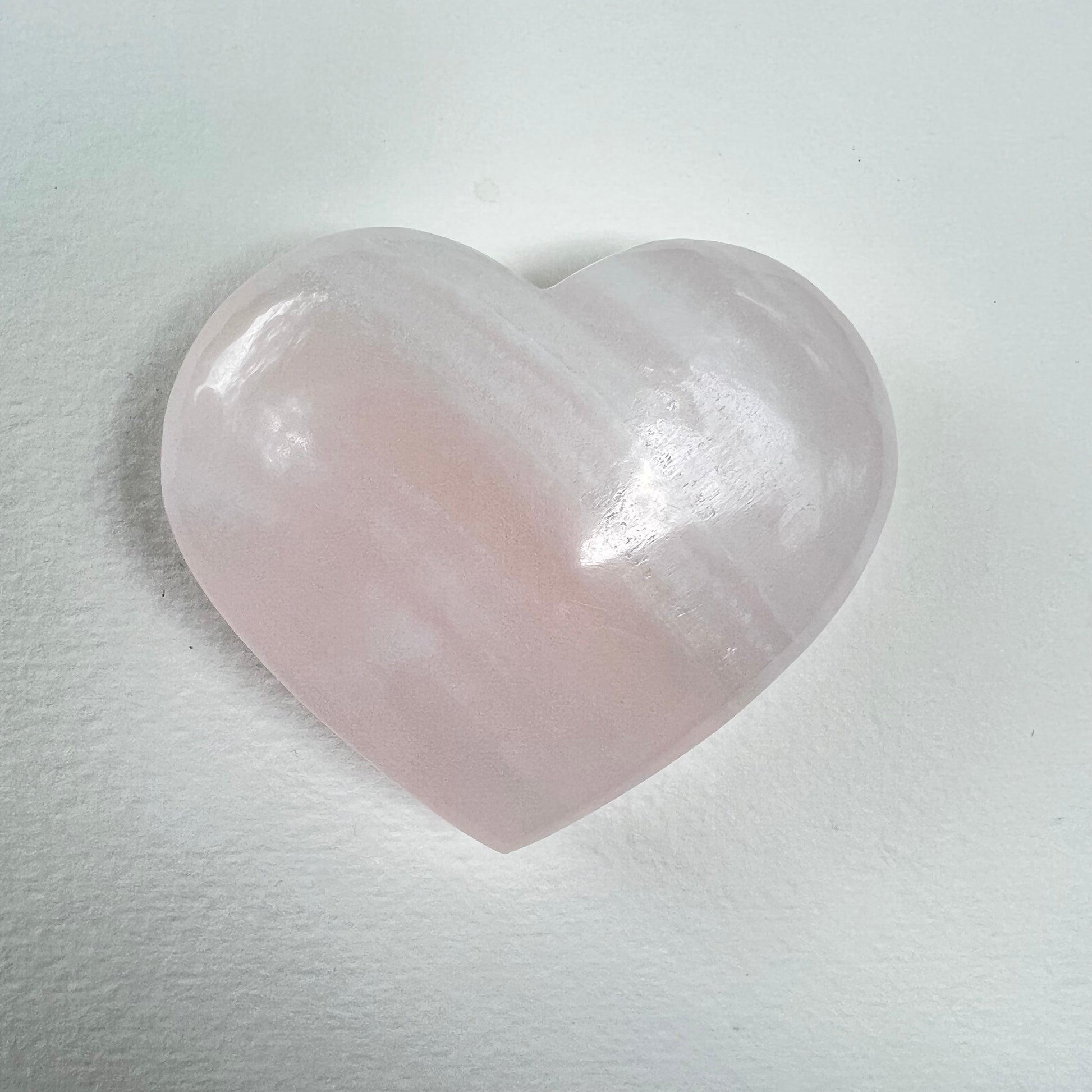 Pink Mangano Calcite Heart - FLUORESCENT (#1) - Simply Affinity