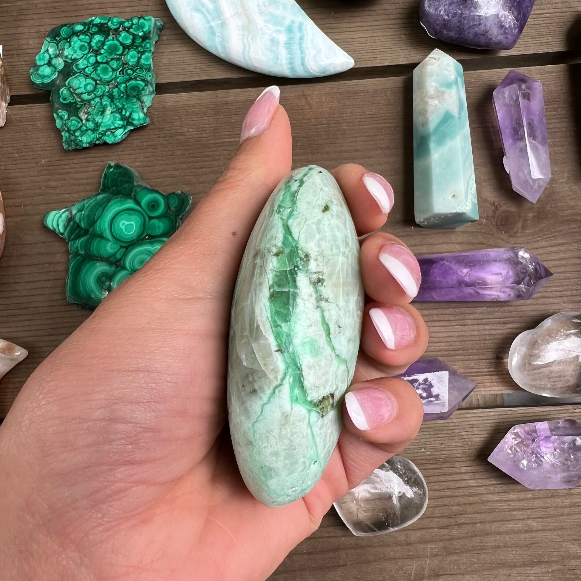 Garnierite Palm Stone (#9) - Simply Affinity