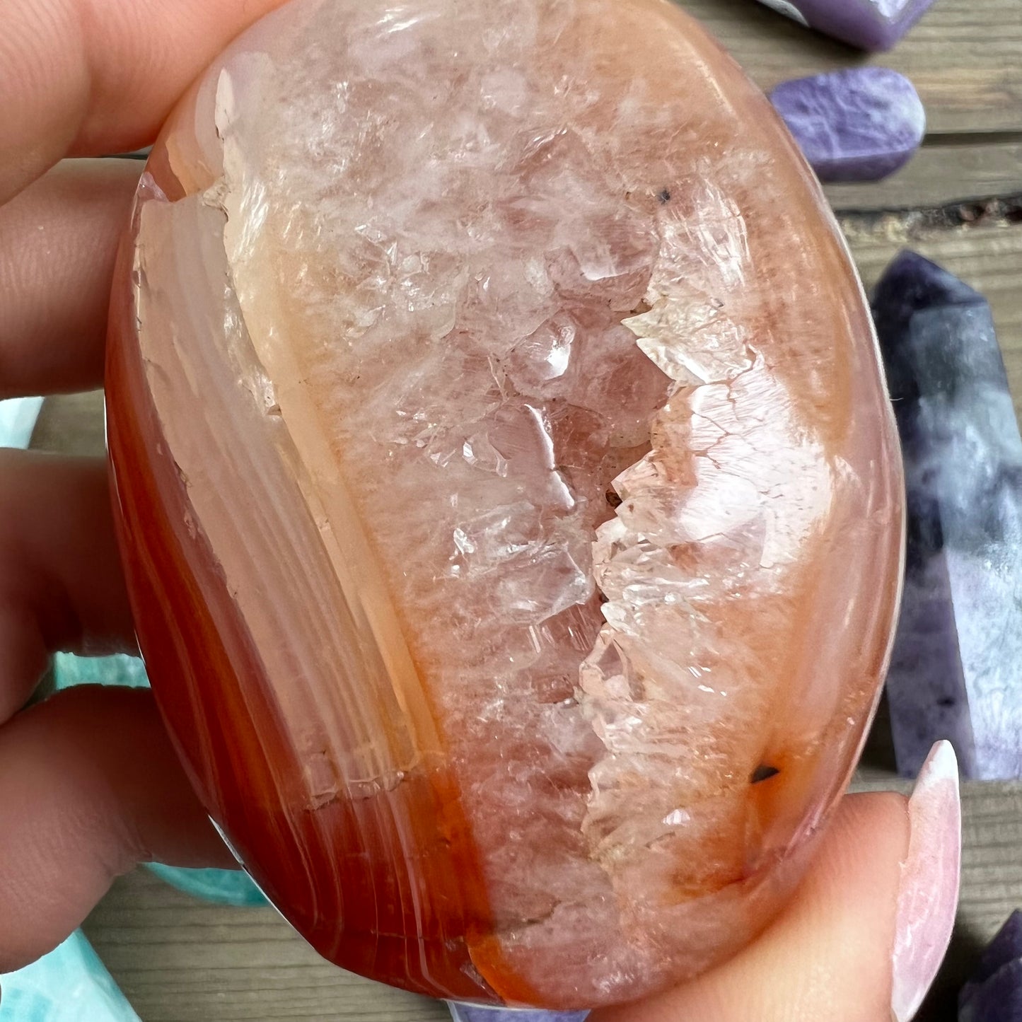 Carnelian Palm Stone (#11) - Simply Affinity