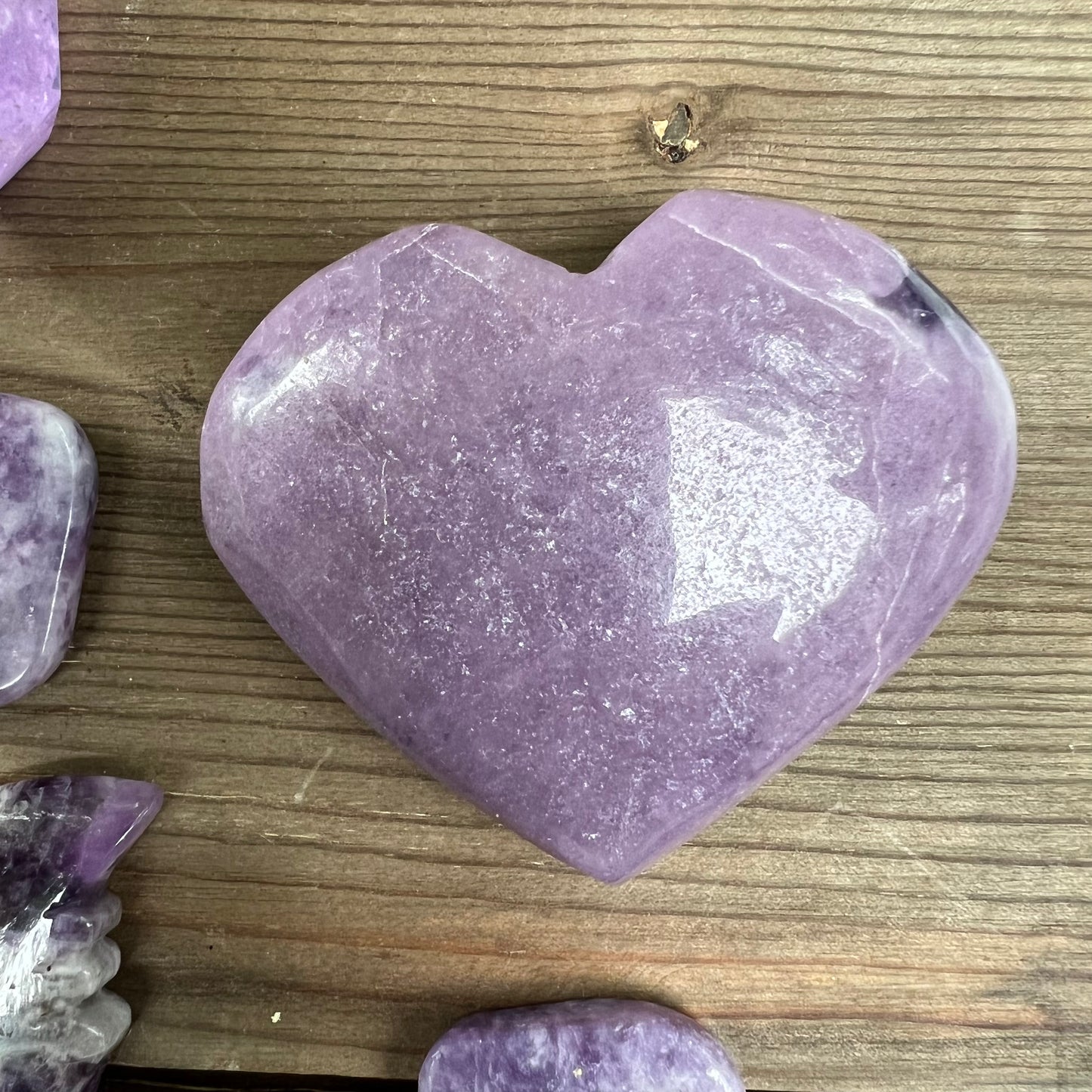 Lepidolite Heart (#1) - Simply Affinity