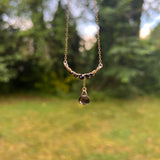 Dainty Black Spinel and Smoky Quartz Necklace in Sterling Silver and Gold Fill - Ready to Ship - Simply Affinity