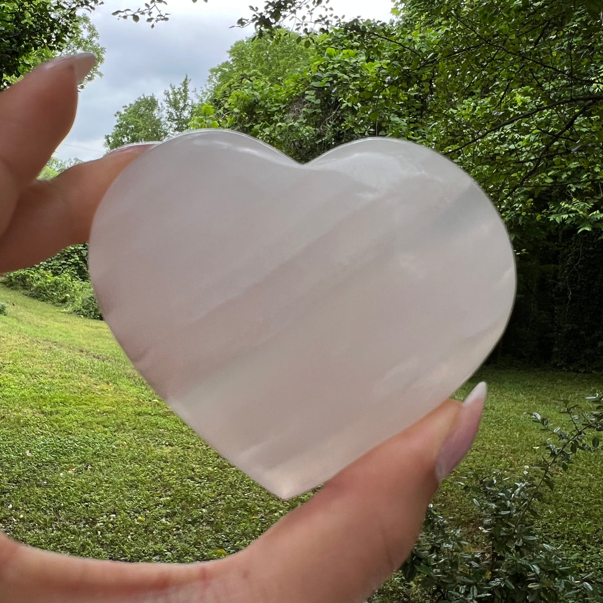 Pink Mangano Calcite Heart - FLUORESCENT (#1) - Simply Affinity