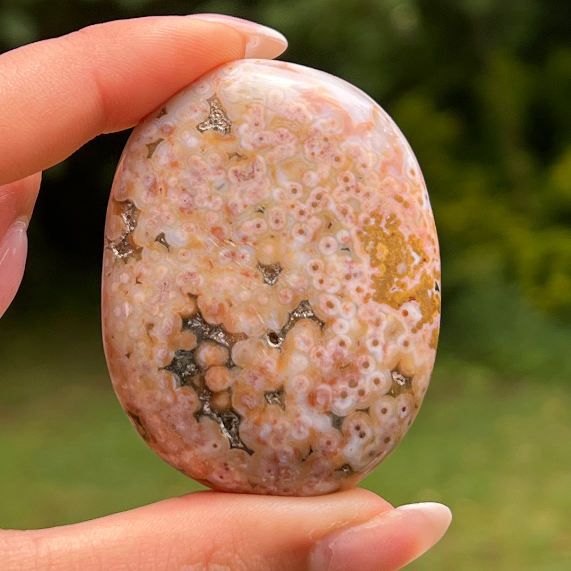 Ocean Jasper Palm Stone (#41e) - Simply Affinity