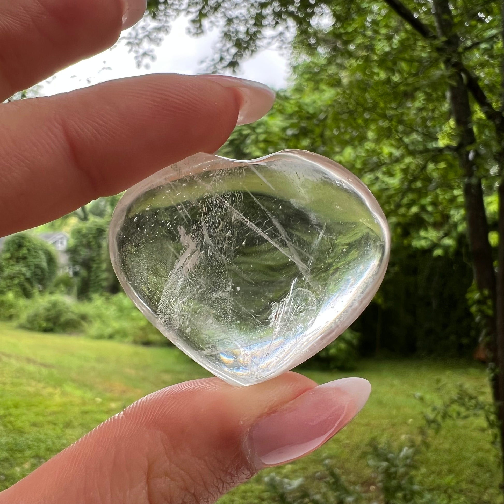 Mini Clear Quartz Heart (#1) - Simply Affinity