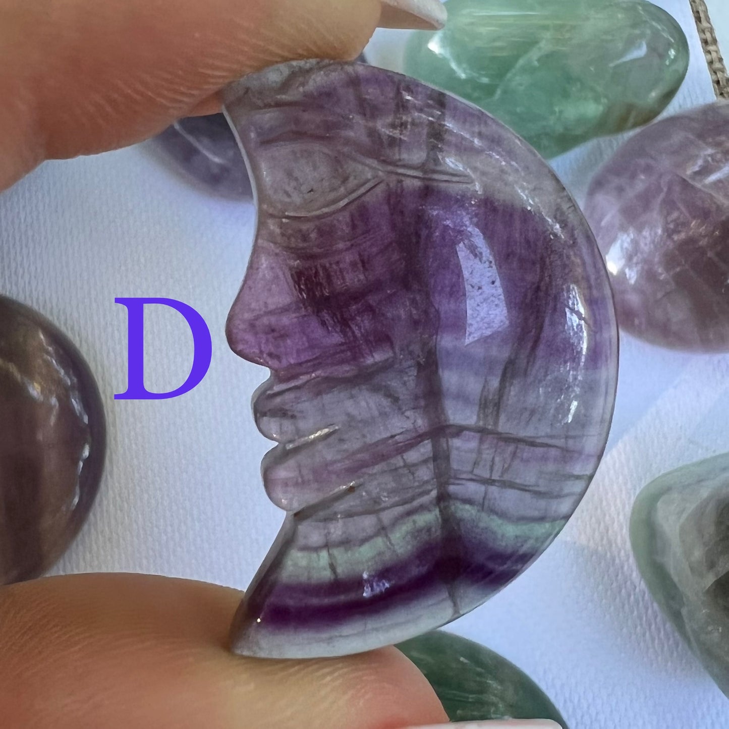 Rainbow Fluorite Moons (Choose your Favorites) - Simply Affinity