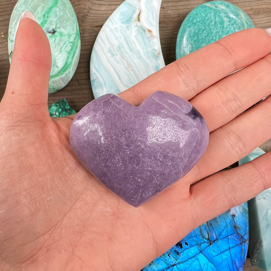 Lepidolite Heart (#1) - Simply Affinity