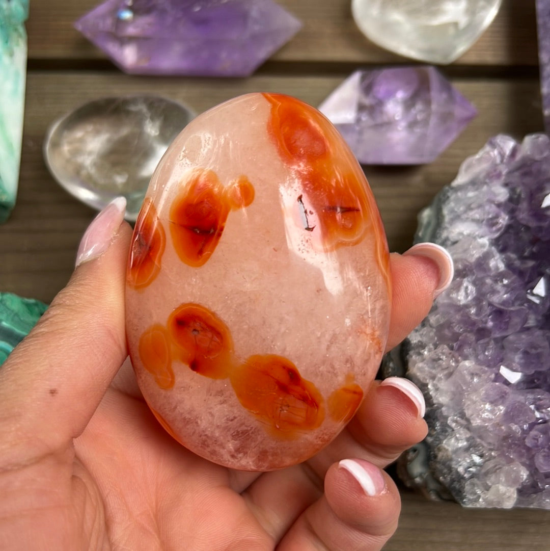 Carnelian Palm Stone (#9) - Simply Affinity