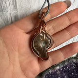 Ammonite Pendant Wire-Wrapped in Copper - Simply Affinity